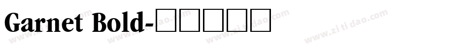 Garnet Bold字体转换